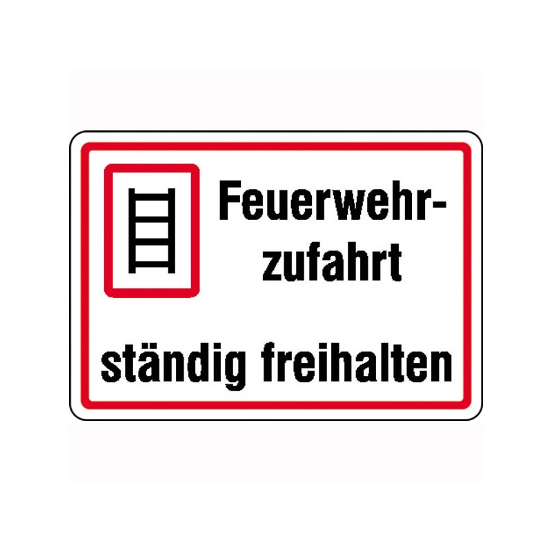 Feuerwehrzufahrt ständig freihalten