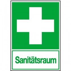 Erste Hilfe Symbol: Sanitätsraum