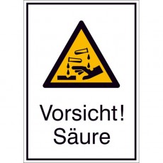 Vorsicht! Säure (Kombischild)