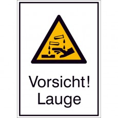 Vorsicht! Lauge (Kombischild)