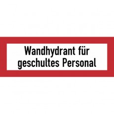 Wandhydrant für geschultes...