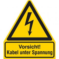 Vorsicht! Kabel unter Spannung