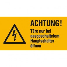 Achtung! Türe nur bei...