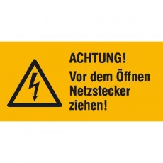 Achtung! Vor dem Öffnen...