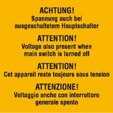 Achtung! Spannung auch bei...