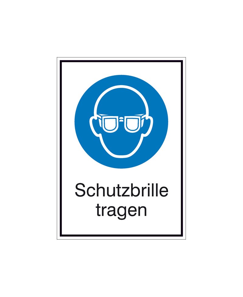 Kombischild Schutzbrille tragen