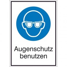 Kombischild Augenschutz benutzen | Gebots-Kombischild