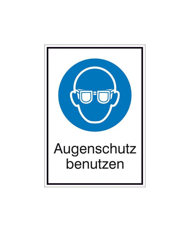 Kombischild Augenschutz benutzen | Gebots-Kombischild