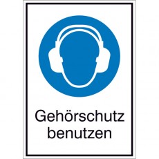 Kombischild Gehörschutz benutzen | Gebots-Kombischild