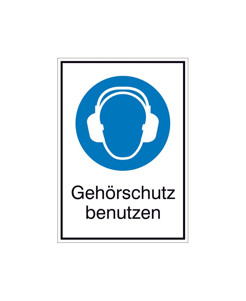 Kombischild Gehörschutz benutzen | Gebots-Kombischild