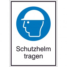 Kombischild Schutzhelm tragen